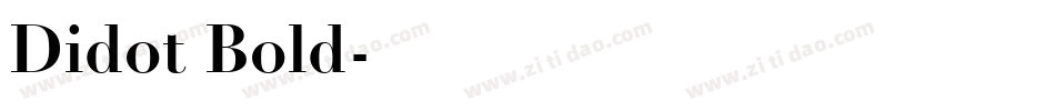 Didot Bold字体转换